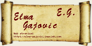 Elma Gajović vizit kartica